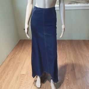 Jean Skirt  Asymmetrical Denim Tulip Skirt S